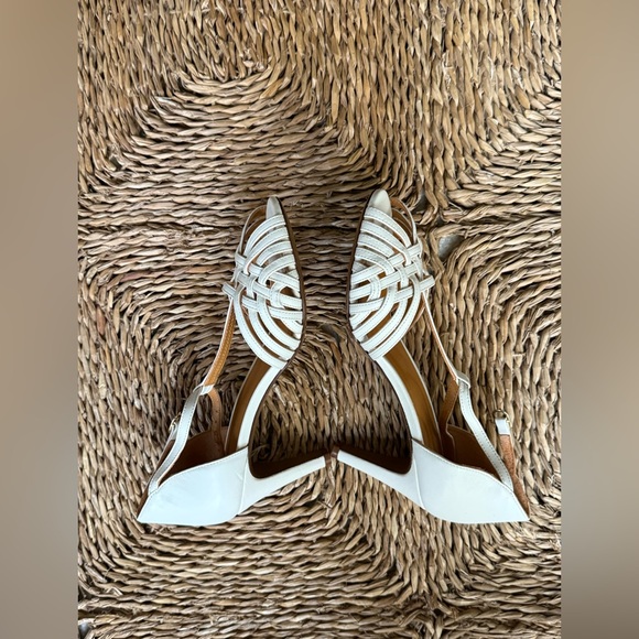 Sezane Hortense High Sandals White Women's Heels - Picture 2 of 15